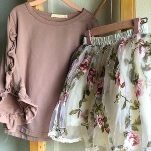 SOLD**Mackenzie Rose little girls skirt and top